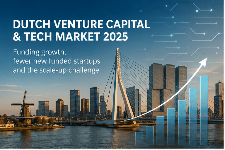 Nederlandse venture-capital- en techmarkt 2025: meer kapitaal, minder nieuwe gefinancierde startups en de scale-up uitdaging.